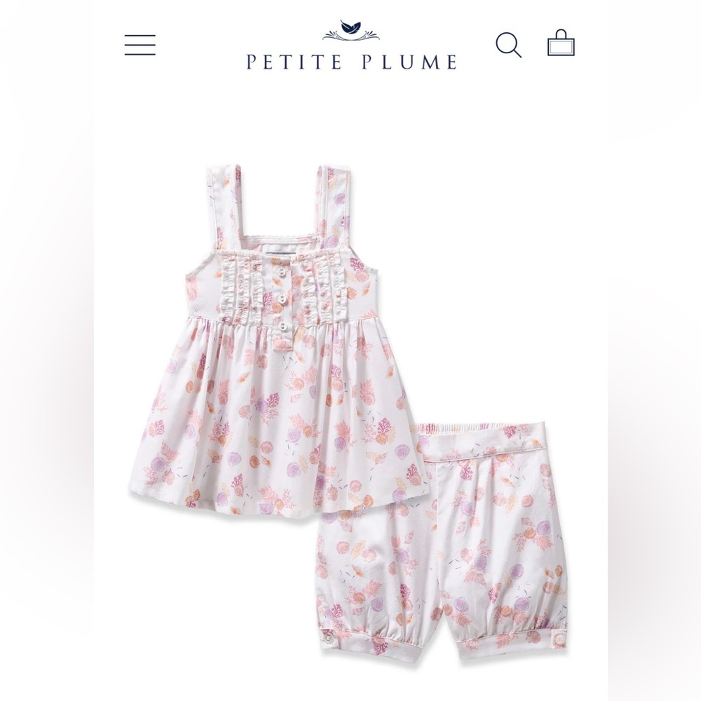 Petite Plume Seashell Girls Pajama Set
